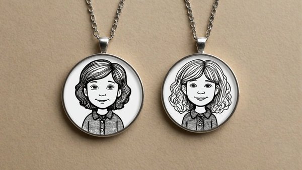 Transformez le dessin de votre enfant en médaillon dessin unique